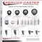 Service Caster 35 Inch Black Polyurethane Wheel Swivel 58 Inch Threaded Stem Caster Set Service Caster SCC-TS20S3514-PPUB-BLK-58212-4 - alternate 3